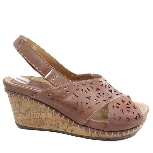 earth sunflower wedge sandal